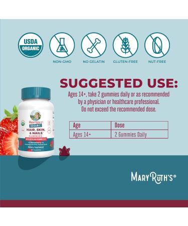 MaryRuth's Probiotic Beauty+ Capsules & Hair Skin & Nails Gummies (Strawberry) | B Corp Certified Clean Label Project Verified | Sugar-Free Vegan Non-GMO | Beauty | Skin Hair & Nail Support - Buy Online on GoSupps.com