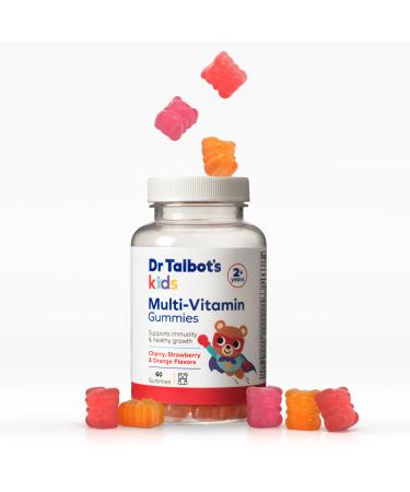 Dr. Talbot's Kids Multi-Vitamin Gummies - Vitamin A C B-12 Zinc Immunity and Growth Support for Children - 60 Gummies - 2+ Years - Strawberry Cherry and Orange Flavors