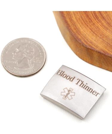 Uloveido Unisex Stainless Steel Engraved Blood Thinner Medical ID Tag for Apple Watch - Y4313-White - Buy Online on GoSupps.com