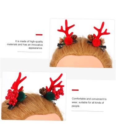 Beavorty Christmas Antlers Hairpins 2 Pairs Christmas hair clips hair accessories hair accessories for girls hair clips cartoon hair accessories Antler Hairpin - Buy Online on GoSupps.com