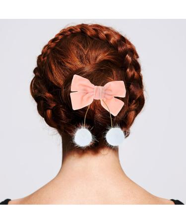 Beaupretty 2 Pairs Bow Hair Clips Furry Ball Hairpins Christmas Costume Hair Barrettes Hair Styling Tools for Girls Xmas Party Hair Accessories - Buy Online on GoSupps.com