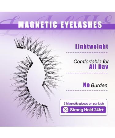 Magnetic Eyelashes 2 Pairs Reusable Magnetic Lashes with Applicator No Glue Magnetic Eye lashes Natural Look without Eyeliner Magnetic Lashes Kit(magnetic lashes-K8+604) CX-K8+604 - Buy Online on GoSupps.com
