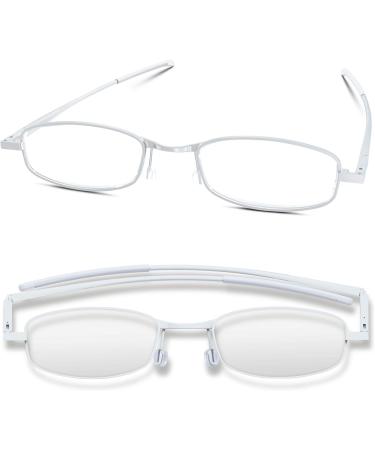 Shop Compact Flat Folding Reading Glasses - Frost +2.5 | International Shipping Available - Buy Online on GoSupps.com
