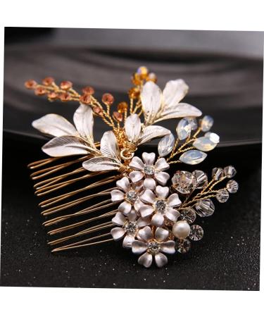 FRCOLOR bridal headpieces for wedding gold hair accessories wedding hair clip pearl hair clip rhinestone barrettes bridal hair accessories pearl hair barrettes rhinestones bride comb - Buy Online on GoSupps.com