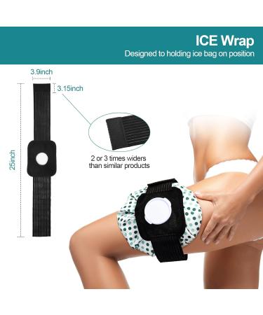 Reusable Ice Bags for Injuries - Cold/Hot Therapy & Pain Relief - 3 Sizes 6/9/11 Inch - Adjustable Wrap - Black - Buy Online on GoSupps.com