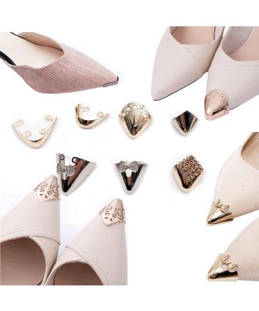 Durable Metal Shoe Pointed Protectors - High Heel Pump Toe Caps | Gold Style 3 | Repair & Decoration - Buy Online on GoSupps.com