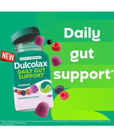 Dulcolax Daily Gut Support Gummies Magnesium Formula Stimulant-Free Berry Flavor 60 Count Mixed Berry 60 Count - Buy Online on GoSupps.com