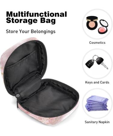 Rose Golden Marble Sanitary Napkin & Menstruation Cup Storage Bags | Portable Tampon Holder for Women & Teens | 1 Piece Multicolored Pocket - Buy Online on GoSupps.com