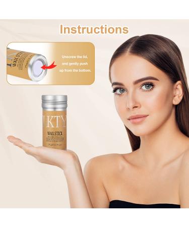 Hicream Hair Wax Stick - 2PCS x 2.7 Oz Flyaway Hair Tamer for Smoothing & Frizz Control - Buy Online on GoSupps.com