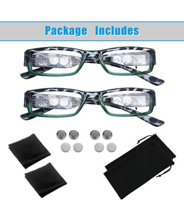 Bright LED Reading Glasses +150 | Lighted Magnifier for Nighttime Use | International Shipping - Buy Online on GoSupps.com