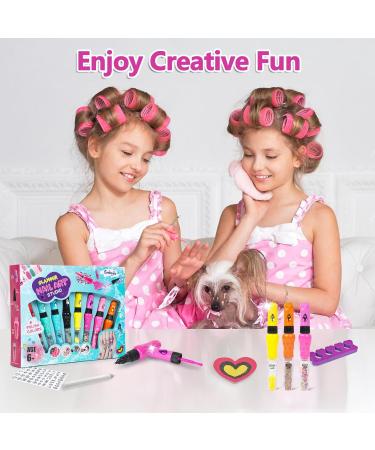 Kids Nail Polish Set - Non-Toxic Nail Art Kit for Girls Aged 7-12 | Perfect Birthday Gift & Spa Makeup Manicure Toys - Buy Online on GoSupps.com
