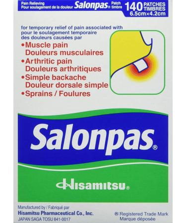 Salonpas Pain Relieving Patch 280 Patches (2 Packs) - Fast Relief - Buy Online on GoSupps.com