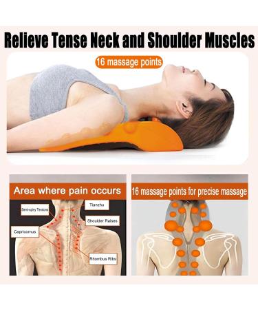 Relieflylab Trapezius Stretcher | Neck & Shoulder Tension Relief Massager | Trigger Point Therapy Device - Orange - Buy Online on GoSupps.com