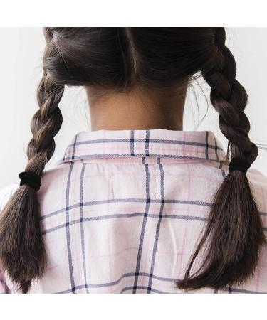 Fouews 100PCS Seamless Cotton Hair Ties for Women, Girls & Babies - Gentle Elastic Ponytail Holders for Thick, Heavy & Curly Hair - Black - Buy Online on GoSupps.com