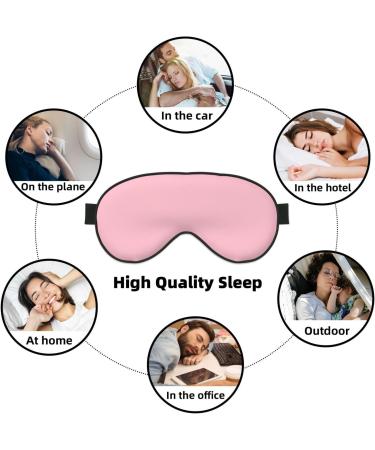 Solid Color Pink Eye Mask - Soft Adjustable Nighttime Comfort for Men & Women - International Shipping - Buy Online on GoSupps.com