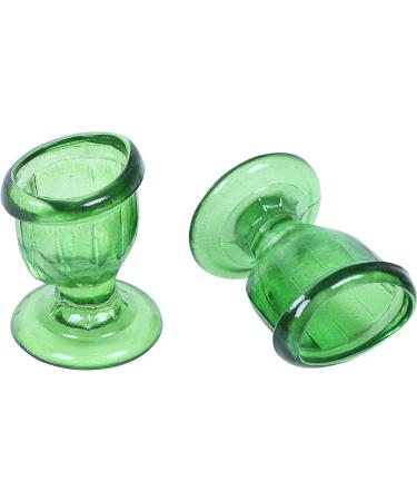 Engineering Design Glass Eye Wash Cup - Set of 2 for Effective Eye Cleansing (Green) - Buy Online on GoSupps.com