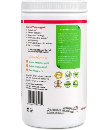 Biopharma Scientific NanoReds Fruit and Vegetable Superfood Powder - Natural Berry Flavor | Resveratrol Antioxidant Blend with Fiber, Vitamin C, and Wellberry | 30 Servings - Buy Online on GoSupps.com