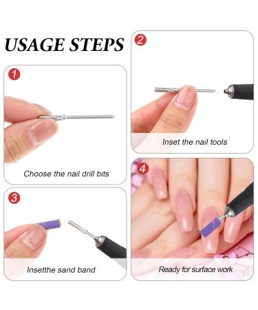 Qianyu 81 Piece Sanding Sleeves Sanding Caps Set Professional Nail Cutter Attachment Nail Sanding Bit Fine Grain Coarse Sanding Belts with Mandrel Bit for Manicure Pedicure White Black Purple Pink - Buy Online on GoSupps.com