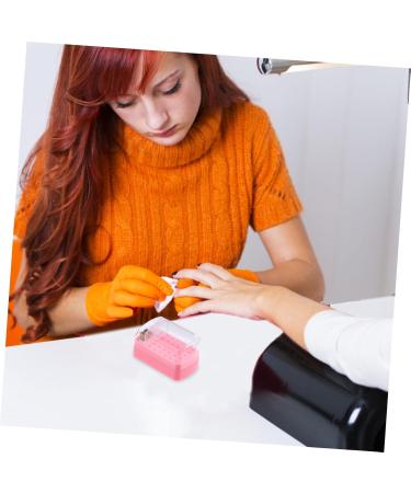 VINTORKY nail polish head box nail tech organizers and storage nail drill organizers nail grinding head holder nails drill bits nail supplies nail art salon goods plastic Accessories clean - Buy Online on GoSupps.com