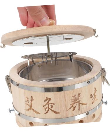 Hapinary Moxibustion Box - Wooden Treatment Instrument & Metal Column for Moxibustion Therapy | International Shipping Available - Buy Online on GoSupps.com