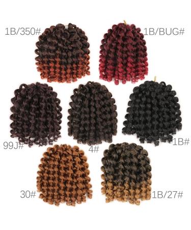 Xtrend Hair 8 Inch Wand Curl Twist Braids Crochet Curly Hair Extension 1B 5 Packs/Lot - Buy Online on GoSupps.com
