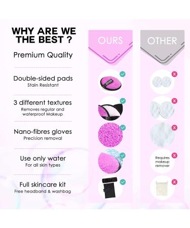 CHOK BEAUTY Reusable Makeup Remover Set and Eye Makeup Remover Pads | Award winner | Vegan Cruelty-Free | Quality Guarantee | UK Brand - Buy Online on GoSupps.com