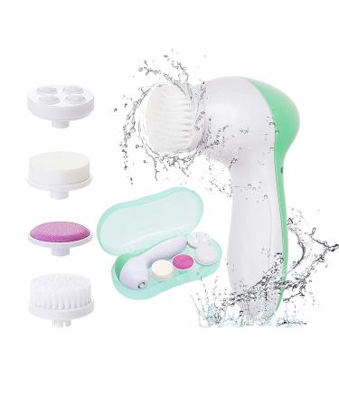 Facial Cleansing Brush Electric Facial Spin Brush Set with 4 Brush Heads for Gentle Exfoliating Deep Cleansing Removing Blackhead Massaging Face Scrubber Skin Care for Teenage Girls Gift
