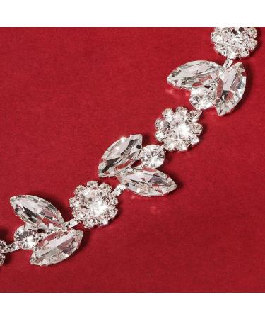 BETHYNAS Shiny Wedding Bridal Garter - Handmade Gemstone Thigh Chain for Brides - Stretchy Thigh Belt for Women (Style 2) - Buy Online on GoSupps.com