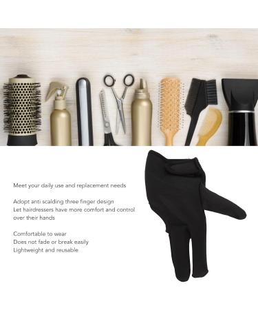 ZJchao Heat Resistant Gloves for Hair Styling - 2Pcs Insulated 3 Finger Mittens for Curling & Perming - Essential Hairdressing Tools - Buy Online on GoSupps.com