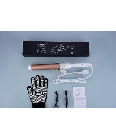 CkeyiN 38mm Curling Wand for Long&Short Hair | Adjustable Heat with LCD screen, Automatic Shut-Down & Glove Included - Buy Online on GoSupps.com