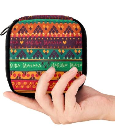GIAPB Period Bag - African Stripe Art Color499 | Sanitary Napkin Storage & Makeup Pouch - Buy Online on GoSupps.com