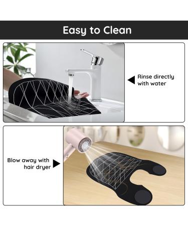 Segbeauty Hair Cutting Guide Mat - Waterproof Black Silicone Salon Mat with Guidelines & Weighted Neck Wrap for Professional Stylists - Buy Online on GoSupps.com