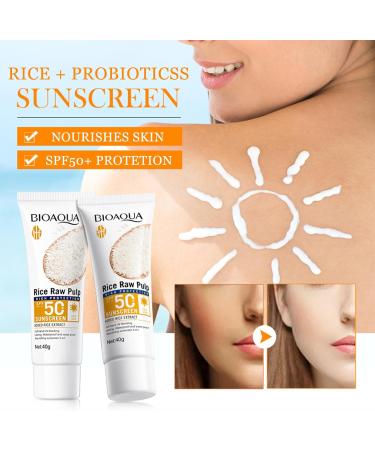 Rice Sun SPF 50+ Natural UV Face Cream SPF 50 UVA & UVB Protection Immediately - Buy Online on GoSupps.com
