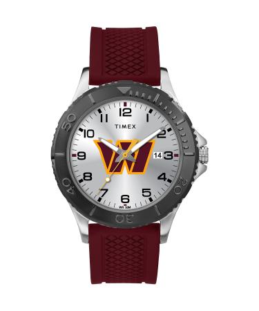 Timex Tribute Men's NFL Gamer 42mm Watch  Washington Commanders with Crimson Silicone Strap