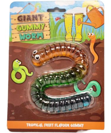 Giant Worm Gummy Jelly Huge Tasty and Delicious Candy Treat 100gx1 - Buy Online on GoSupps.com