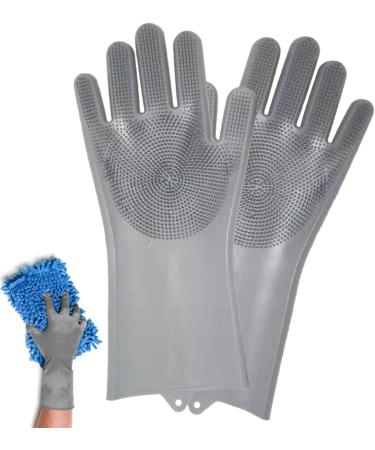 Scrub Gloves Cleaning Scrubber Gloves for Cleaning - Cleaning Brush Scrubber Gloves for Kitchen Bathroom Car Pet Care Kitchen Accessories Lkhj - Buy Online on GoSupps.com
