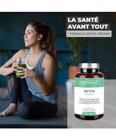 Detox Liver Intestine + Colon - Powerful and Effective Diuretic - Slimming + Eliminate Toxins - Artichoke Black Radish Vitamins and Plants - 90 Vegan Capsules Nutralie - Buy Online on GoSupps.com