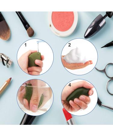 Makeup Sponge Set -6 Pcs Makeup Sponges Blender Blending Sponge Flawless for Liquid Cream and Powder Multi-colored Makeup Sponges and 1Extra Makeup Sponge Drying Rack Beveled Sides Sponge Bundle*6 - Buy Online on GoSupps.com