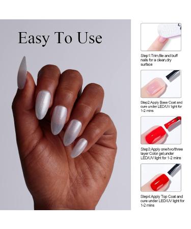 IMTITI Pearl Gel Nail Polish 15ml White Color | Long-Lasting Soak Off LED Nail Art | Manicure Salon Quality at Home - 0.5oz - Buy Online on GoSupps.com