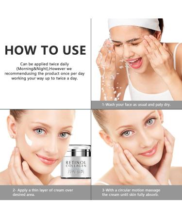 Night Cream Face Moisturizer with Retinol & Niacinamide | Anti-Aging Collagen Cream - 1.7oz Made in USA - Buy Online on GoSupps.com