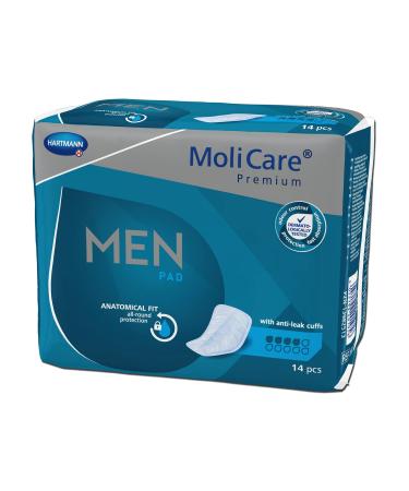 Molicare Premium Men Pad incontinence insert for men for bladder weakness V-shaped fit 4 drops 12x14 pieces 4 drops 168 pieces