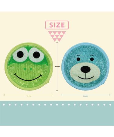 Kids Boo Boo Ice Pack 2-Pack for Fever, Pain Relief & Injuries - Green+Blue - Buy Online on GoSupps.com