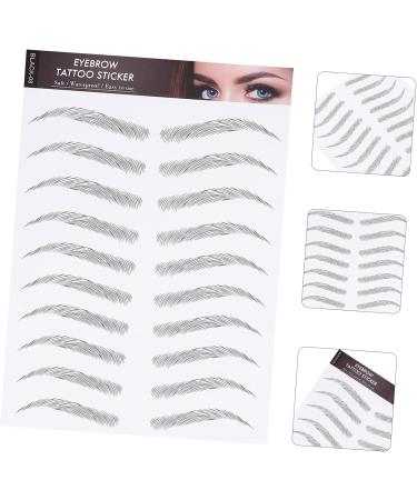 Housoutil 12 Sheets Waterproof Eyebrow Stickers Eyebrow Transfers Stickers for Women Eyebrow Stencils Cosmetic - Buy Online on GoSupps.com