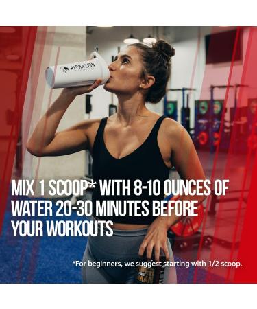 ALPHA LION Pre Workout Powder - Lion's Blood Flavor | Enhanced Energy & Focus with Beta Alanine, L-Taurine, and Tri-Source Caffeine | Nitric Oxide & Citrulline for Pump - 21 Servings - Buy Online on GoSupps.com