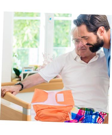 DOITOOL 3pcs Briefs - Adjustable Reusable Underwear Cover for Men and Women - Leakproof and Leakfree Pants for Adults, Seniors, and Disabled - Orange - Buy Online on GoSupps.com