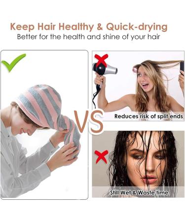 Zzdh Haarurban Fast Drying Microfiber Hair Towel for Kids & Women - Curly Hair Bathroom Turban | Rapid Dry Head Towels (21x52cm Green) - Buy Online on GoSupps.com