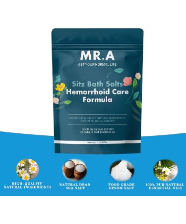 Sitz Bath for Hemorrhoids - Premium 23 Ingredient Epsom & Dead Sea Salt Treatment | Essential Oils & Coconut 11.6 oz | Soothing Relief & Comfort - Buy Online on GoSupps.com