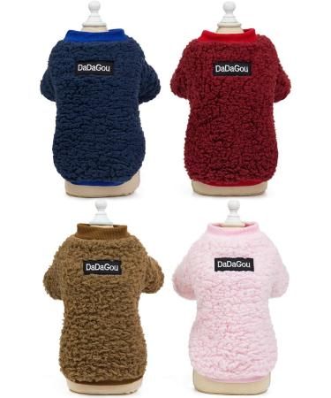 Shop Tineer Doggy Winter Coat - Warm Cashmere Fleece Jacket for Small & Medium Dogs (L Dark Blue) | Perfect Outdoor Gear - Buy Online on GoSupps.com