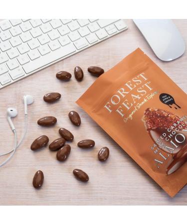 FOREST FEAST | Salted Caramel Milk Belgian Chocolate Almonds Gluten-Free Vegetarian Snack 8 x 120g - Buy Online on GoSupps.com