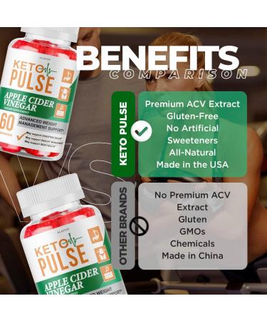 Keto Pulse ACV Gummies - Advanced Apple Cider Vinegar Gummys for 30 Days Supply - Buy Online on GoSupps.com